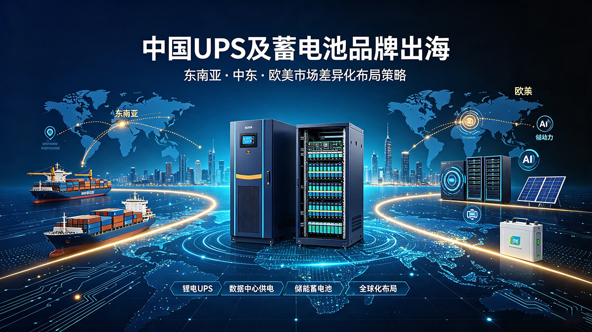 中国UPS及蓄电池品牌出海：东南亚、中东、欧美市场差异化布局策略！